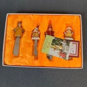 Dept 56 Krinkles Caroler Spreader Knives Set of 4 Christmas Holidays